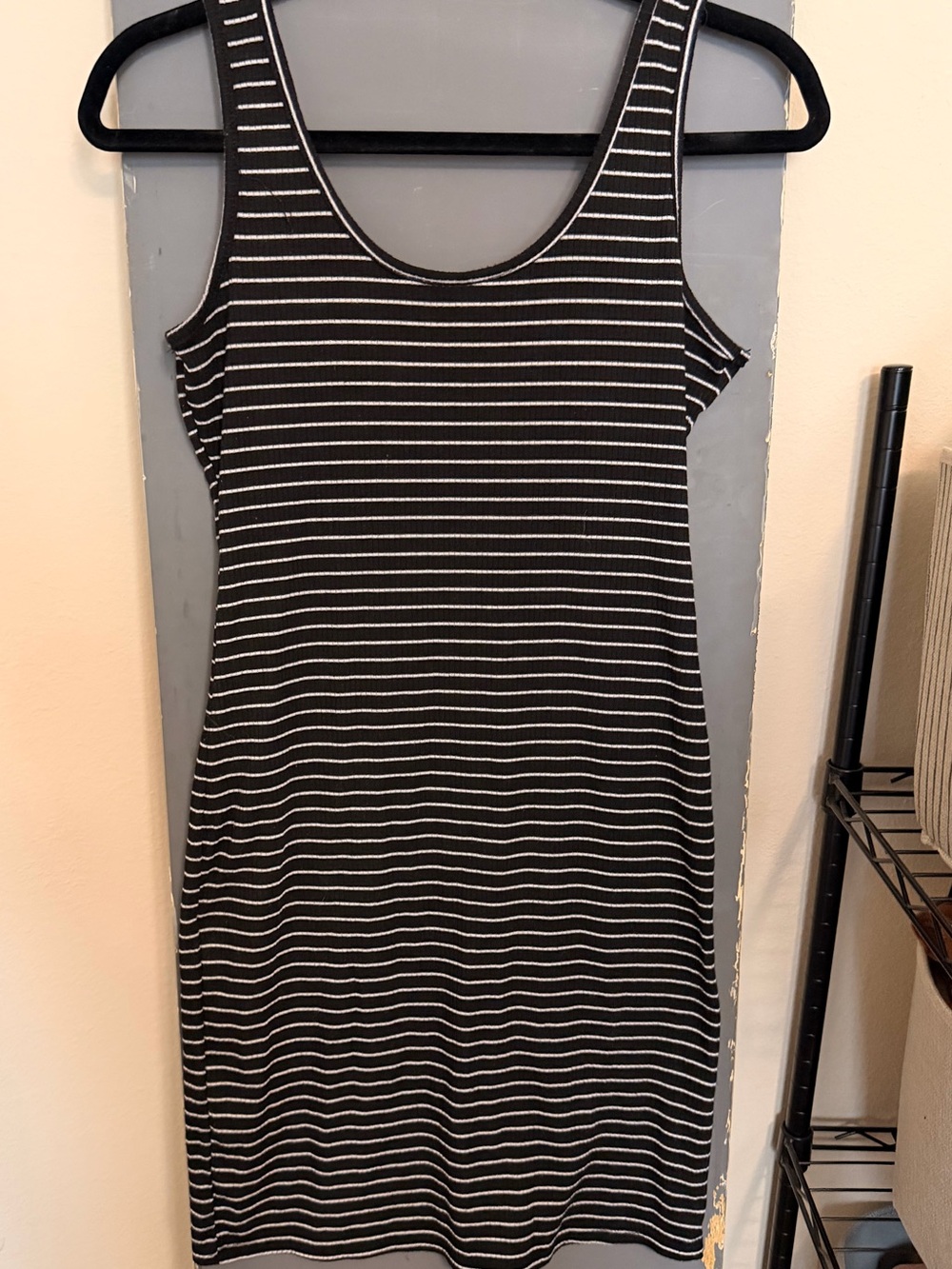 Black and White Striped Tank Dress